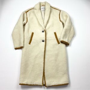 Women’s Madewell Sherpa Fleece Estate Coat/Jacket Size Small